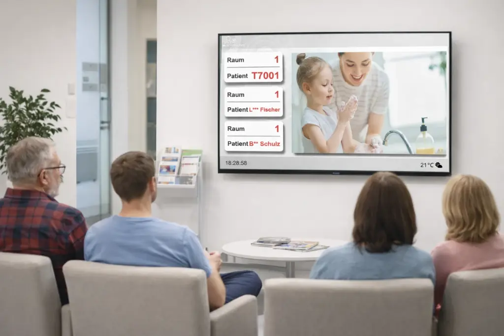 klinikum arzpraxis wartezimmer system